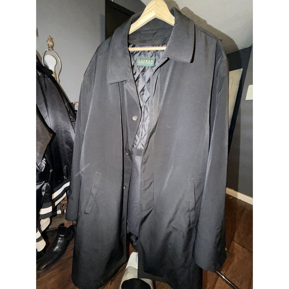 Lauren Ralph Lauren Men's Coat Jacket Size 58R Black Removable Quilted Lining